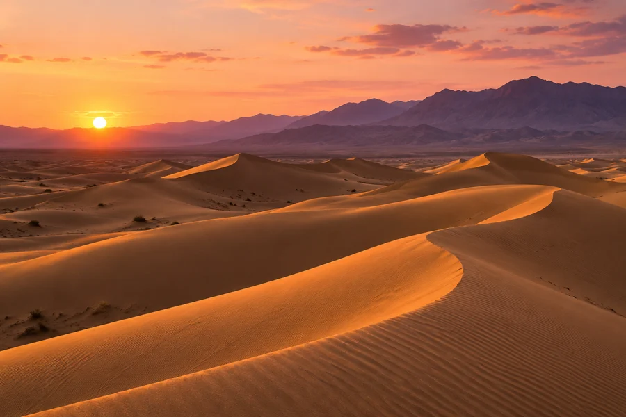 Golden sand dunes